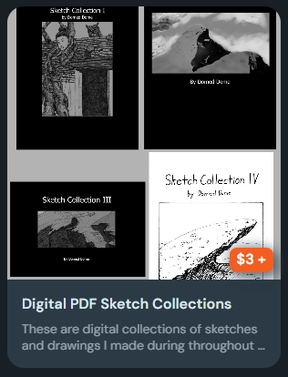 4 pdf art zines available in my shop.